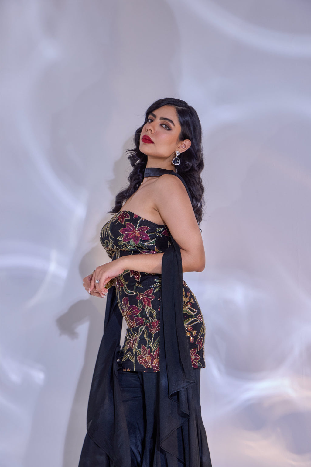 Tiya Starpless Top with Flared Pants