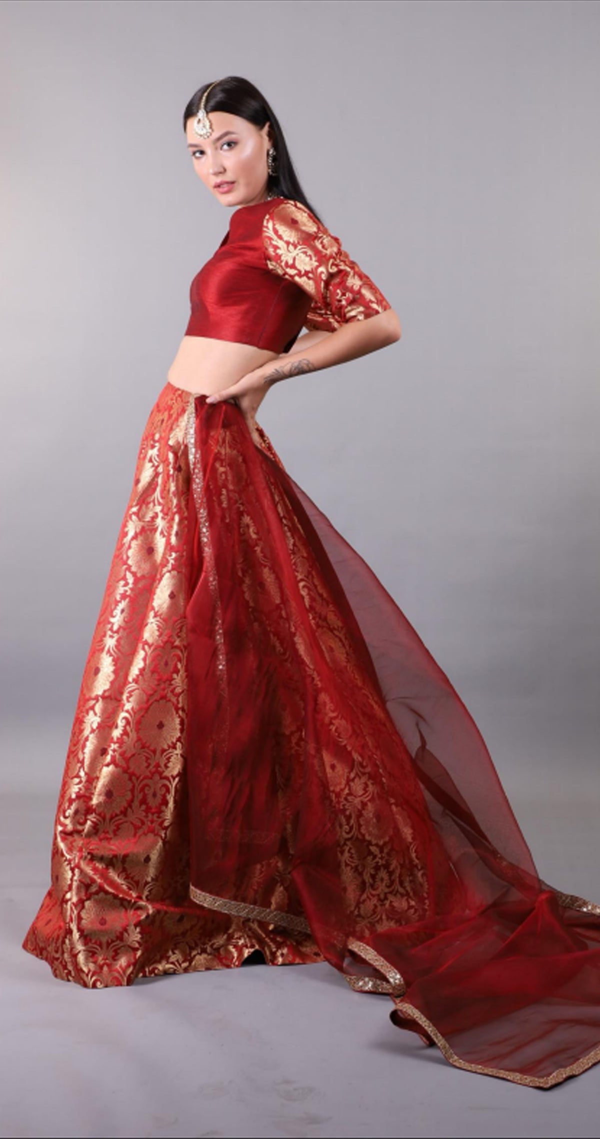 Maya Brocade Lehenga Set