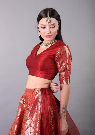 Maya Brocade Lehenga Set