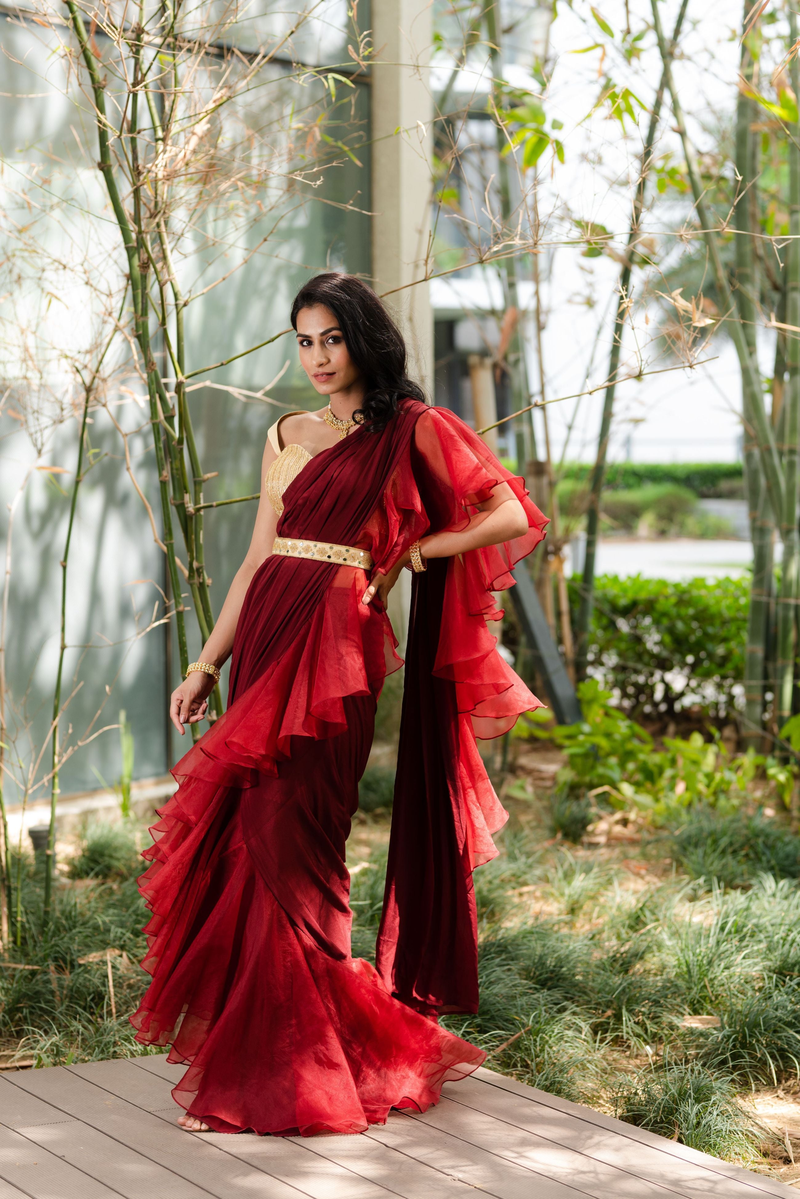 Lara Ruffle Saree