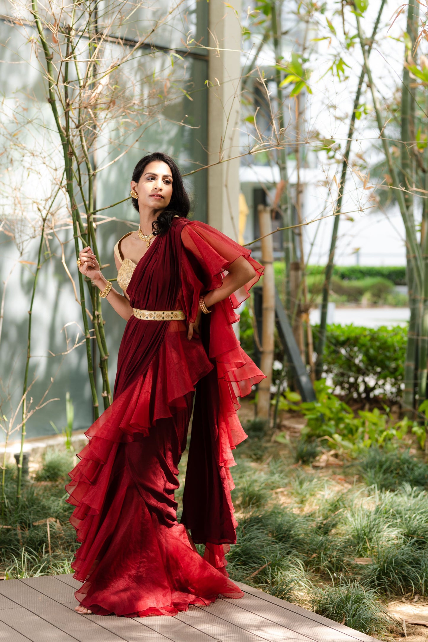 Lara Ruffle Saree