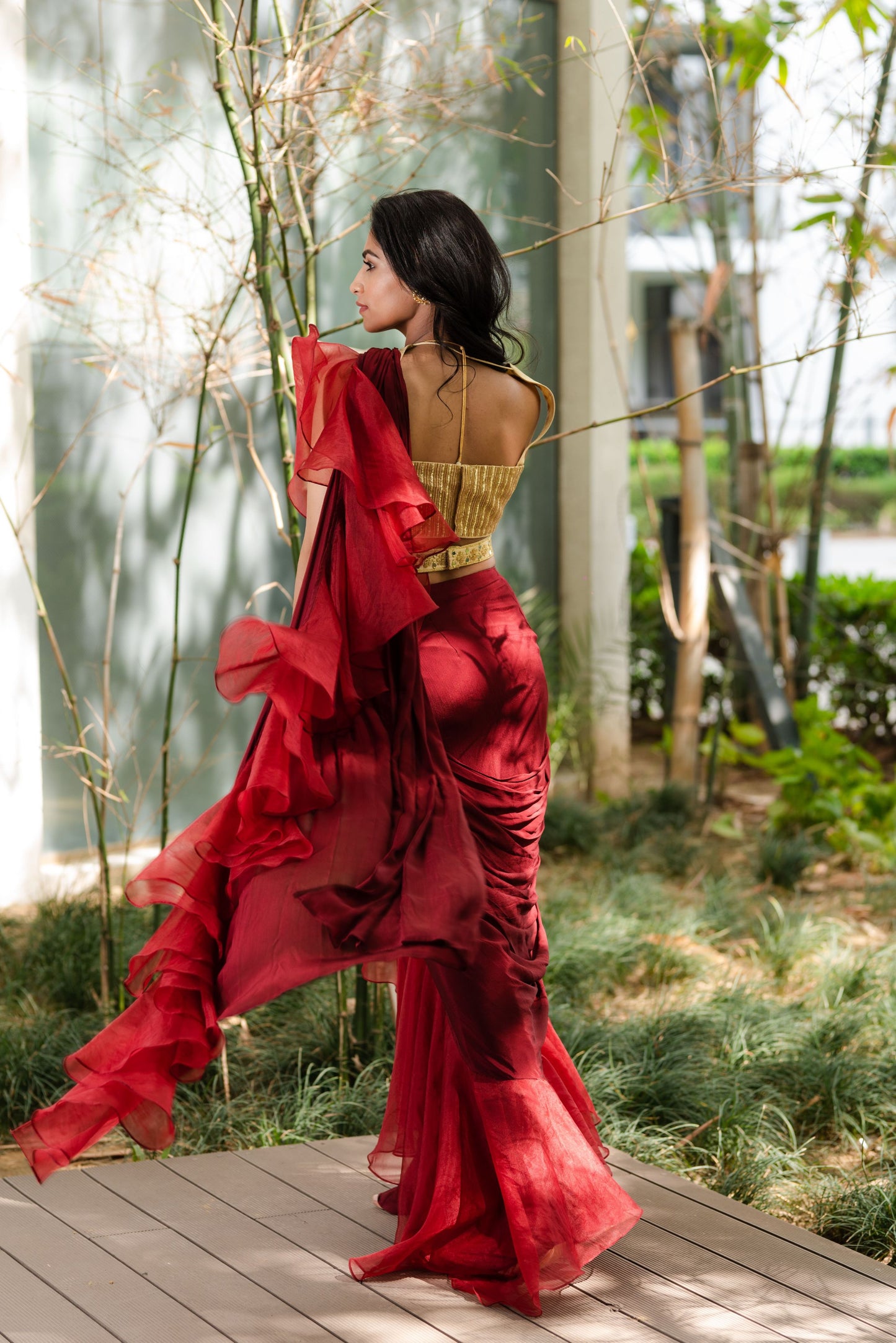 Lara Ruffle Saree