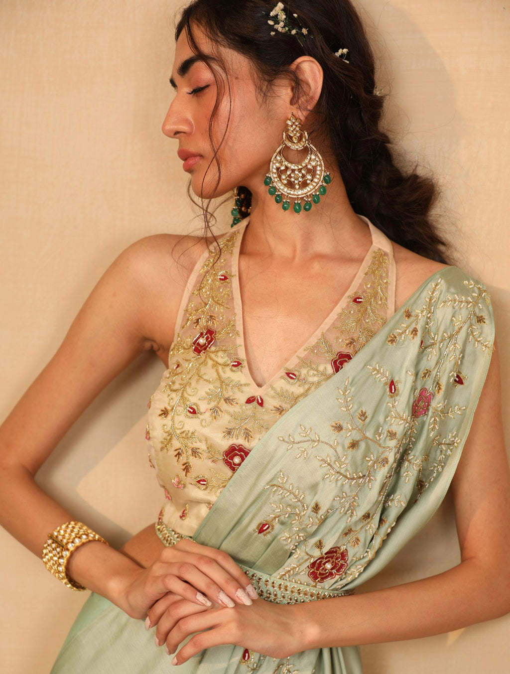 Ares Drape Saree and Pant Set